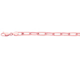 Paperclip Solid White/Yellow/Rose Gold Handmade Bracelet , 6mm, 6.5-10 Inch