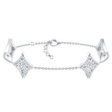 Certified Princess Cut Lab Grown Diamond Bridal Bracelet