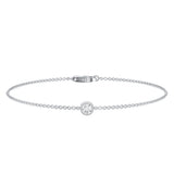 Bezel Set Lab Grown Diamond Solitaire Bracelet