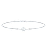 Certified Diamond Chain Bracelet in Bezel Setting
