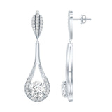 Certified Lab Grown Diamond Long Dangle Earrings