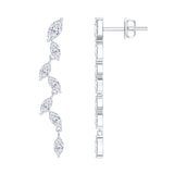 Marquise Lab Grown Diamond Bridal Dangle Earrings
