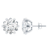 Certified 2.5 Carat Lab Created Diamond Solitaire Stud Earrings