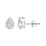 Certified 2.6 Carat Diamond Teardrop Earrings With Screw Back