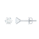 Real Diamond Solitaire Martini Stud Earrings