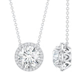 IGI Certified Round Lab Grown Diamond Wedding Necklace for Women