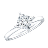 1.25 CT Princess Cut Lab Grown Diamond Solitaire Engagement Ring