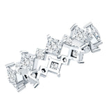 Certified Princess Cut Lab Grown Diamond Eternity Wedding Ring