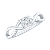 Certified Lab Princess Cut Diamond Infinity Promise Ring