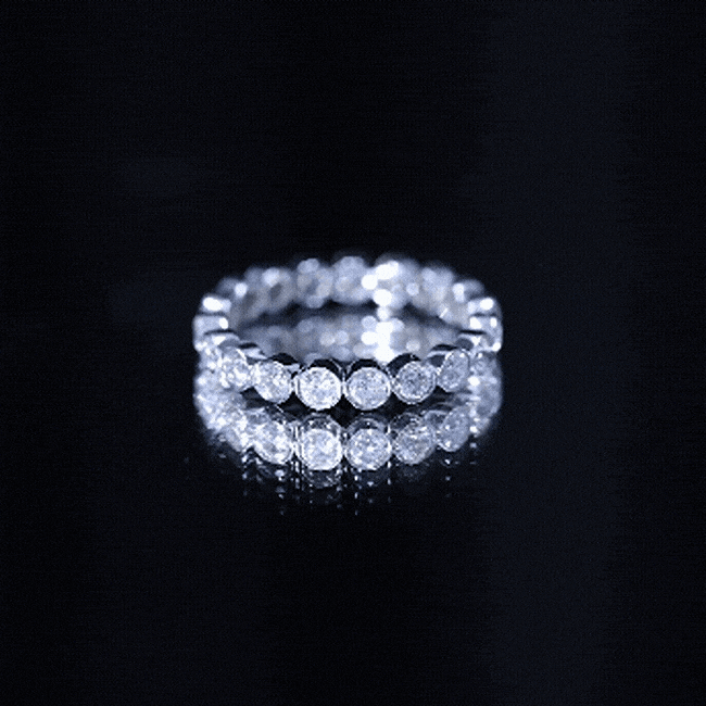 Bezel Set Lab Grown Diamond Eternity Band Ring