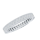 Certified Lab Created Diamond Princess Cut Wedding Band
