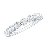 Bezel Set Lab Grown Diamond Half Eternity Ring