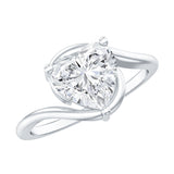 2 Carat Lab Grown Diamond Heart Shape Engagement Ring For Her