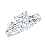 Princess Cut Lab Grown Diamond Double Band Ring